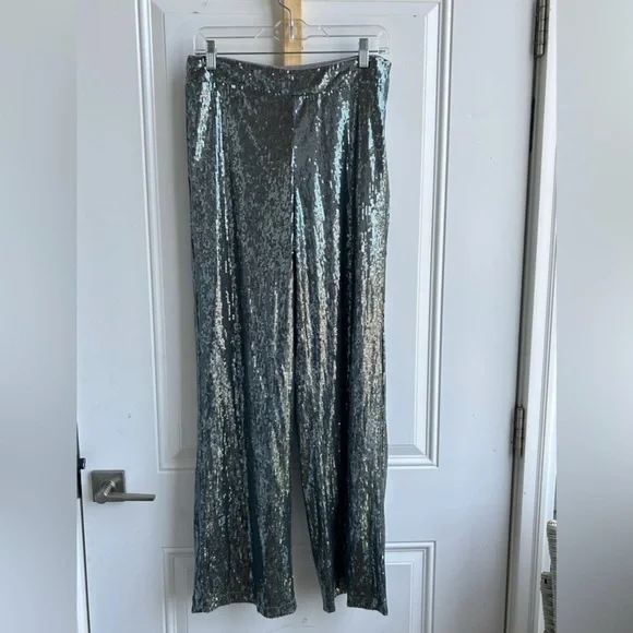 A New Day | Wide leg sequin pants NWT | women’s size 6 - Picture 1 of 6